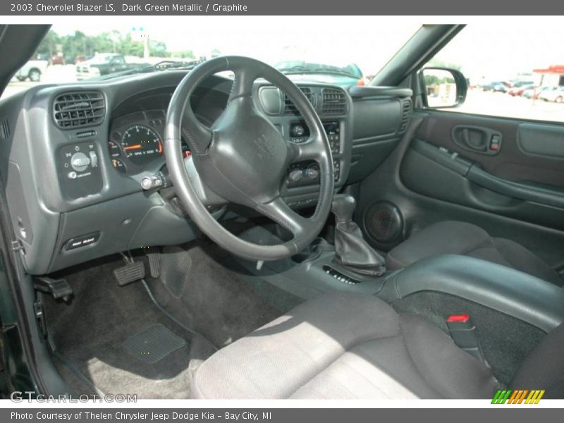 Dark Green Metallic / Graphite 2003 Chevrolet Blazer LS