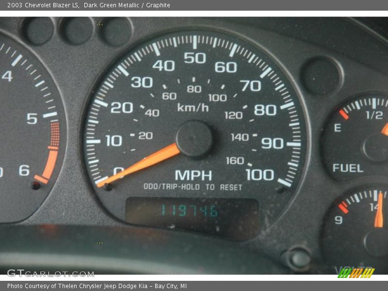 Dark Green Metallic / Graphite 2003 Chevrolet Blazer LS