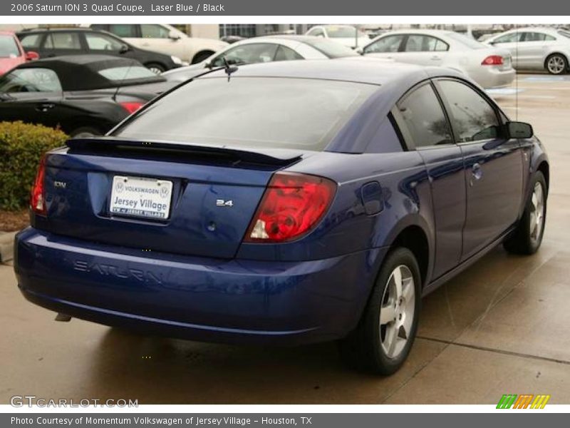 Laser Blue / Black 2006 Saturn ION 3 Quad Coupe