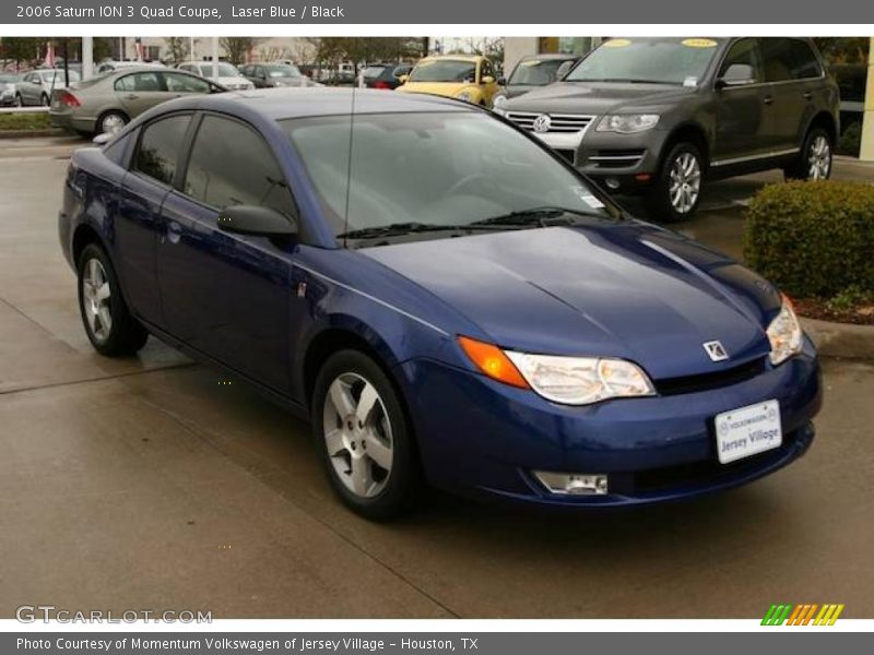 Laser Blue / Black 2006 Saturn ION 3 Quad Coupe