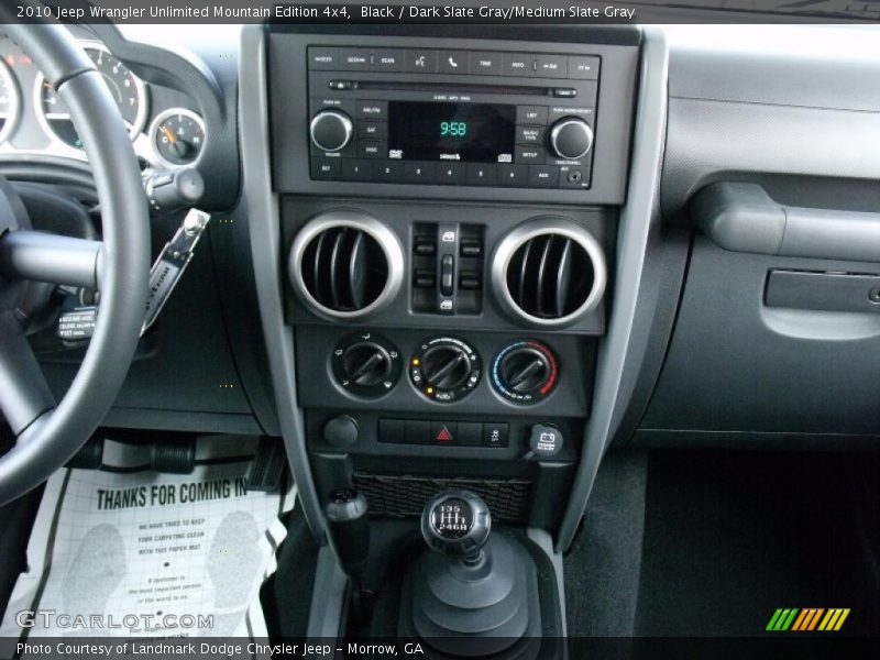 Black / Dark Slate Gray/Medium Slate Gray 2010 Jeep Wrangler Unlimited Mountain Edition 4x4