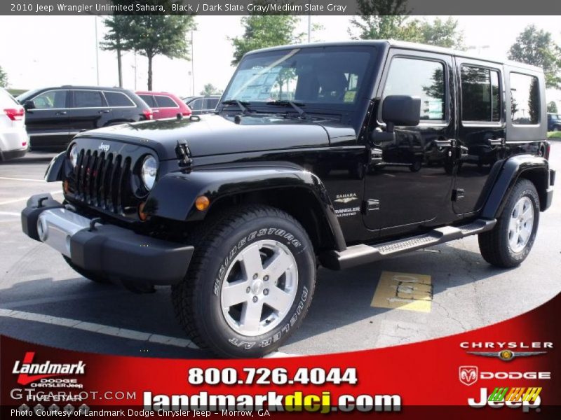 Black / Dark Slate Gray/Medium Slate Gray 2010 Jeep Wrangler Unlimited Sahara