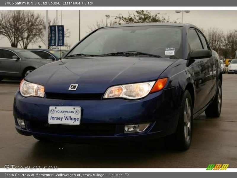 Laser Blue / Black 2006 Saturn ION 3 Quad Coupe