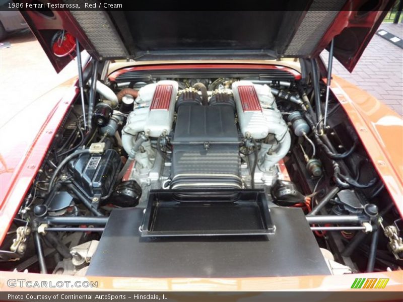  1986 Testarossa  Engine - 4.9 Liter DOHC 48-Valve Flat 12 Cylinder