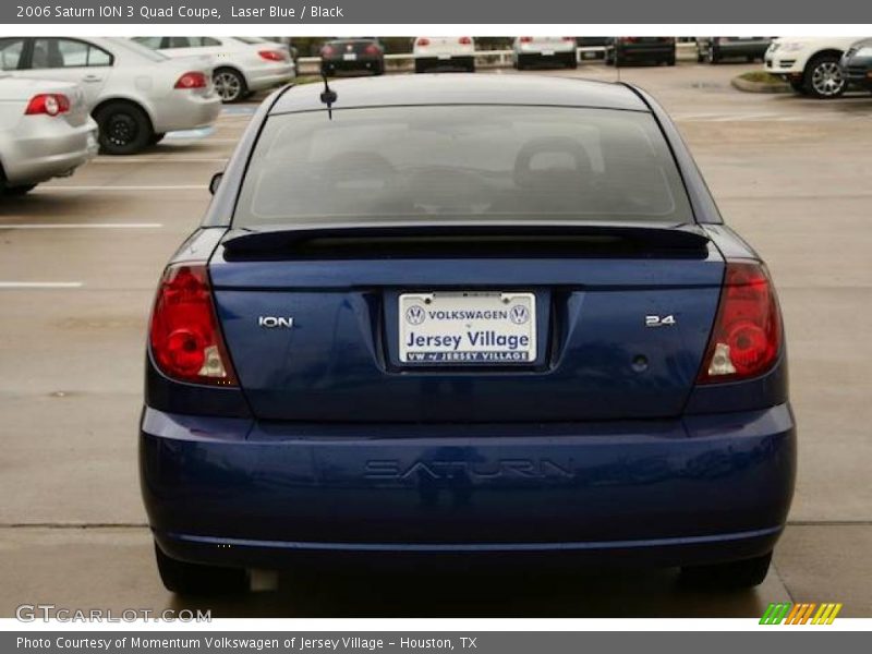 Laser Blue / Black 2006 Saturn ION 3 Quad Coupe