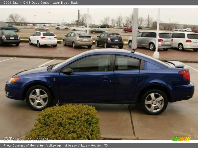 Laser Blue / Black 2006 Saturn ION 3 Quad Coupe