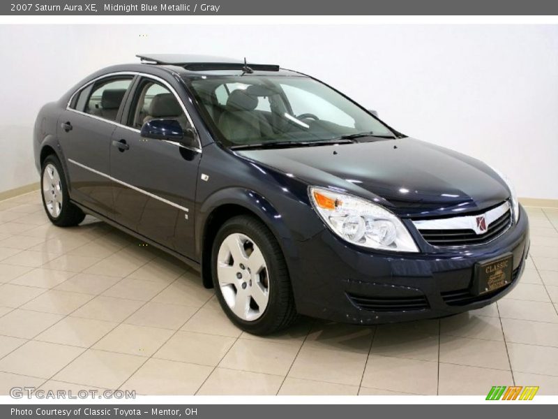 Midnight Blue Metallic / Gray 2007 Saturn Aura XE