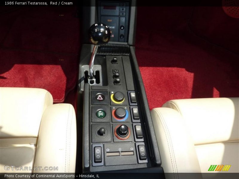 Controls of 1986 Testarossa 