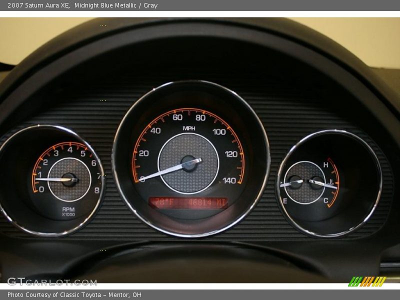 Midnight Blue Metallic / Gray 2007 Saturn Aura XE