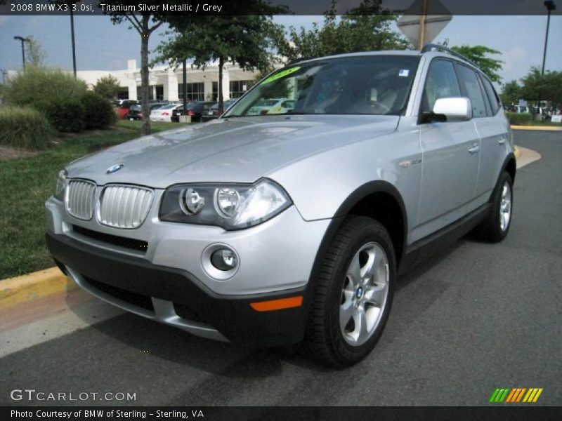 Titanium Silver Metallic / Grey 2008 BMW X3 3.0si