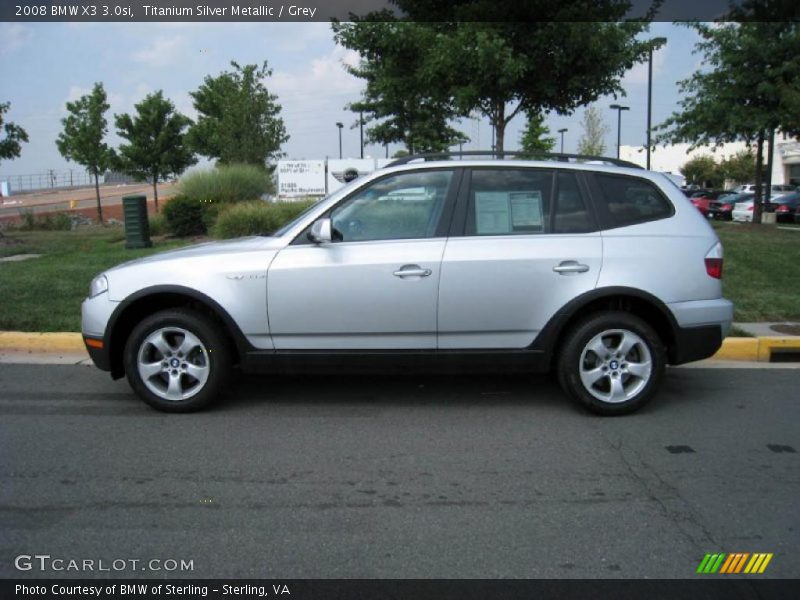 Titanium Silver Metallic / Grey 2008 BMW X3 3.0si