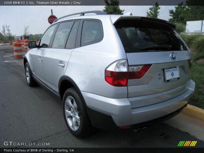 Titanium Silver Metallic / Grey 2008 BMW X3 3.0si