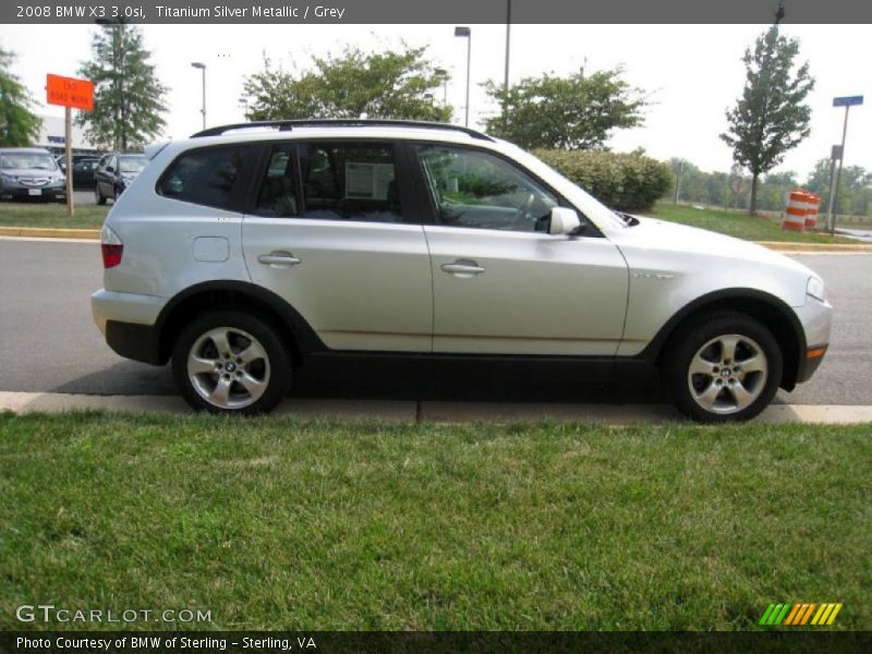 Titanium Silver Metallic / Grey 2008 BMW X3 3.0si