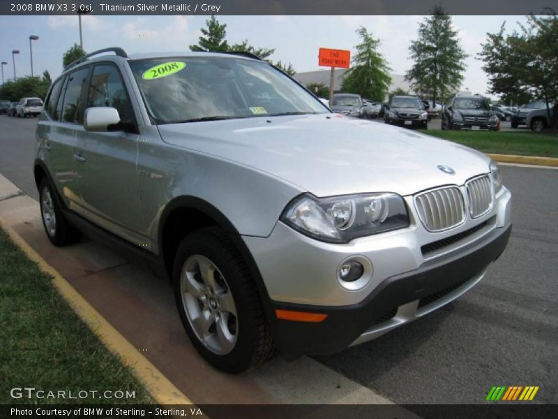 Titanium Silver Metallic / Grey 2008 BMW X3 3.0si
