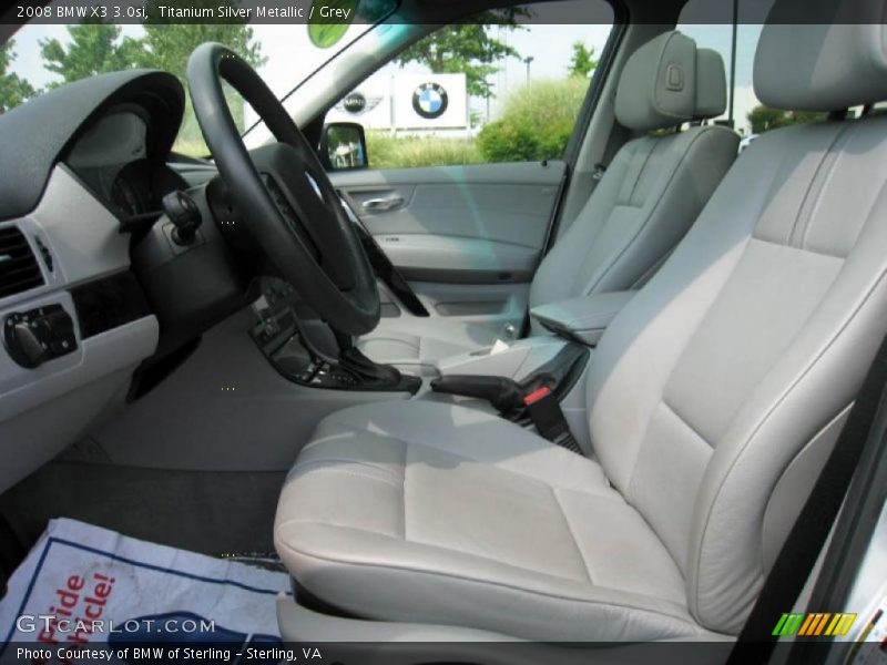 Titanium Silver Metallic / Grey 2008 BMW X3 3.0si