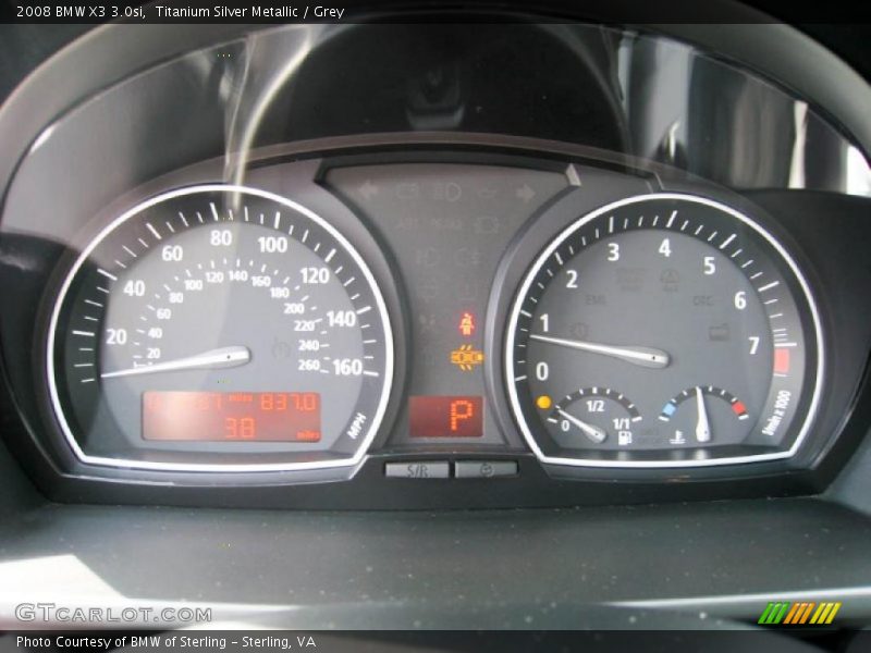 Titanium Silver Metallic / Grey 2008 BMW X3 3.0si