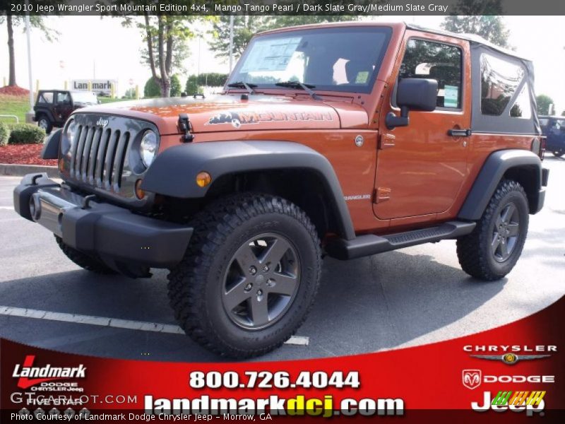 Mango Tango Pearl / Dark Slate Gray/Medium Slate Gray 2010 Jeep Wrangler Sport Mountain Edition 4x4