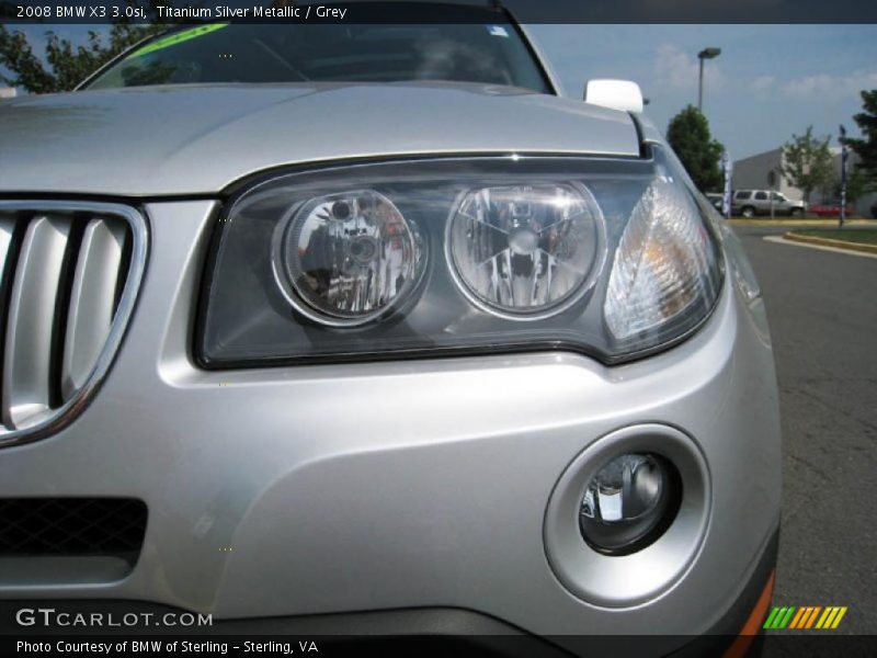 Titanium Silver Metallic / Grey 2008 BMW X3 3.0si