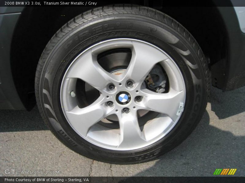 Titanium Silver Metallic / Grey 2008 BMW X3 3.0si