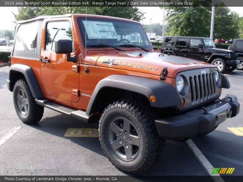 Mango Tango Pearl / Dark Slate Gray/Medium Slate Gray 2010 Jeep Wrangler Sport Mountain Edition 4x4