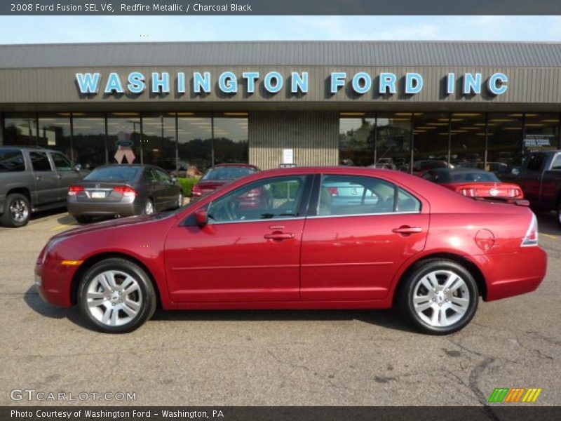 Redfire Metallic / Charcoal Black 2008 Ford Fusion SEL V6