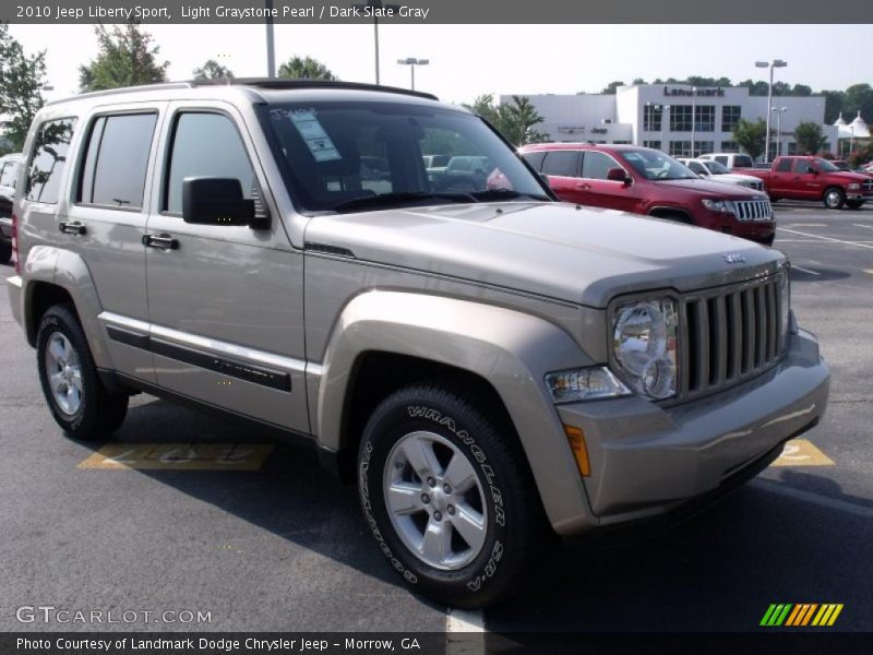 Light Graystone Pearl / Dark Slate Gray 2010 Jeep Liberty Sport