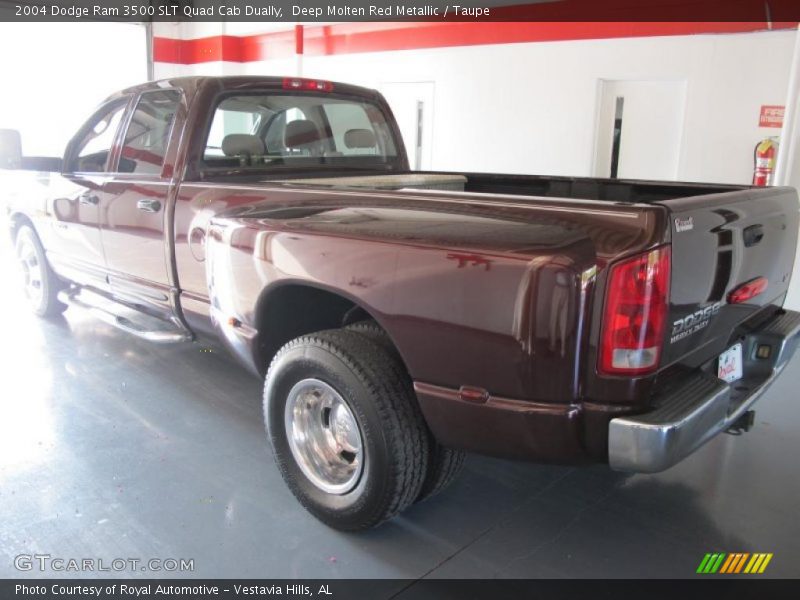 Deep Molten Red Metallic / Taupe 2004 Dodge Ram 3500 SLT Quad Cab Dually