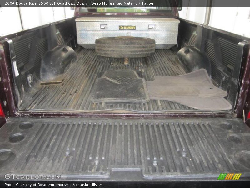 Deep Molten Red Metallic / Taupe 2004 Dodge Ram 3500 SLT Quad Cab Dually