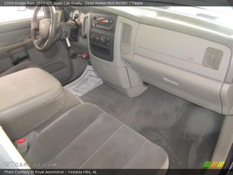 Deep Molten Red Metallic / Taupe 2004 Dodge Ram 3500 SLT Quad Cab Dually