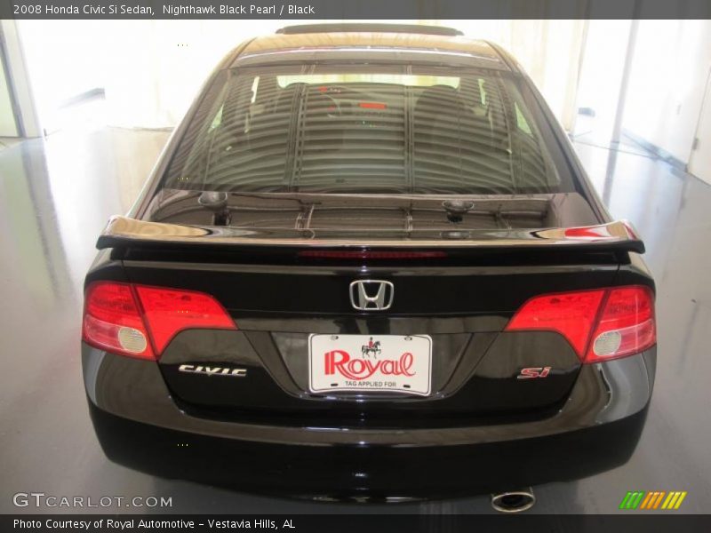 Nighthawk Black Pearl / Black 2008 Honda Civic Si Sedan