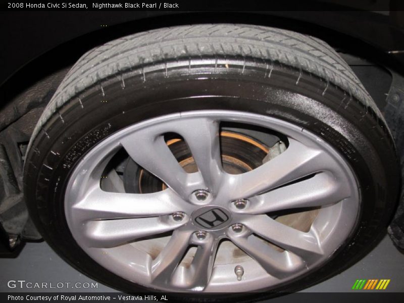 Nighthawk Black Pearl / Black 2008 Honda Civic Si Sedan