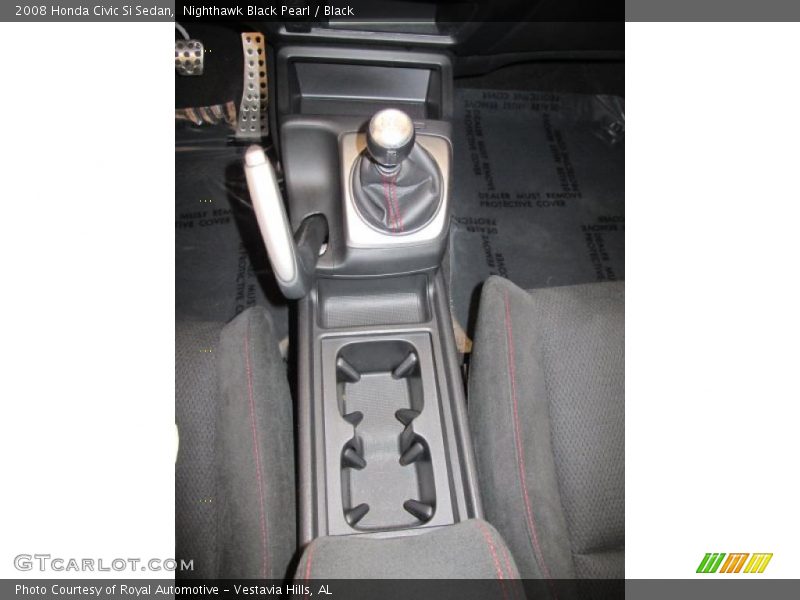 Nighthawk Black Pearl / Black 2008 Honda Civic Si Sedan
