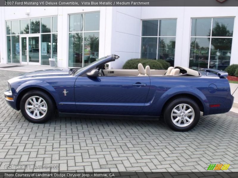 Vista Blue Metallic / Medium Parchment 2007 Ford Mustang V6 Deluxe Convertible
