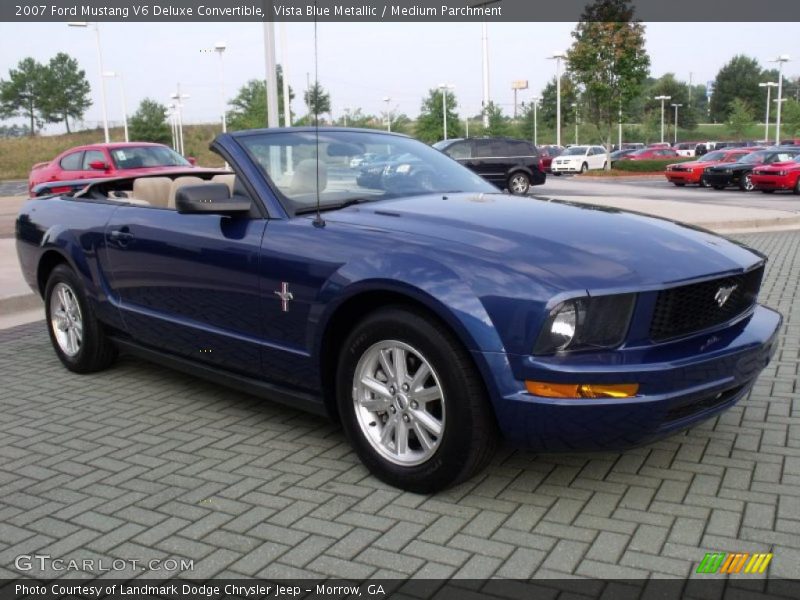 Vista Blue Metallic / Medium Parchment 2007 Ford Mustang V6 Deluxe Convertible