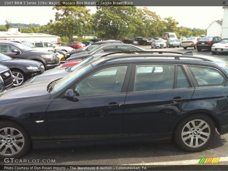 Monaco Blue Metallic / Saddle Brown/Black 2007 BMW 3 Series 328xi Wagon