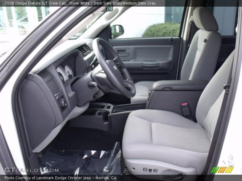 Stone White / Dark Slate Gray/Medium Slate Gray 2008 Dodge Dakota SLT Crew Cab