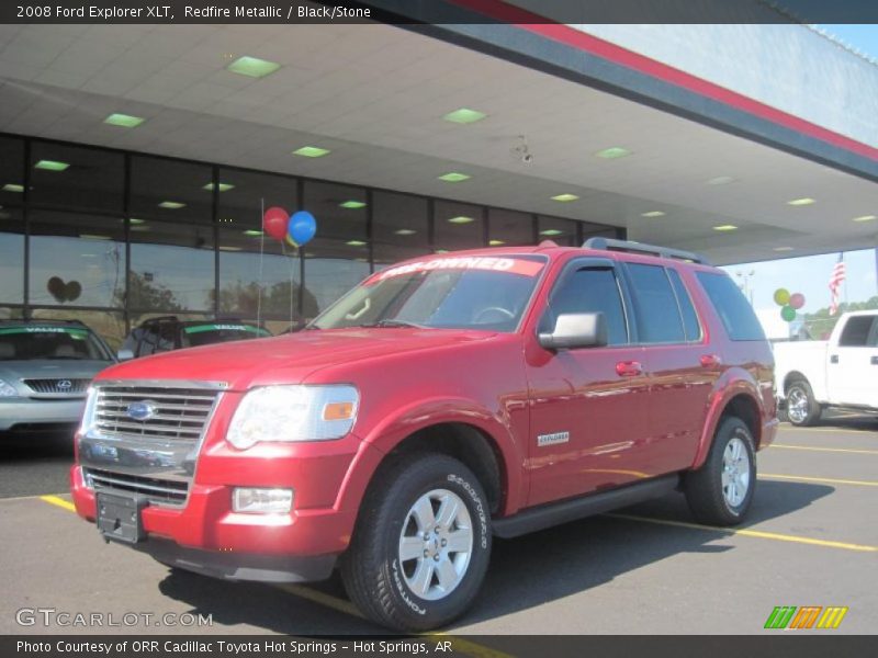 Redfire Metallic / Black/Stone 2008 Ford Explorer XLT