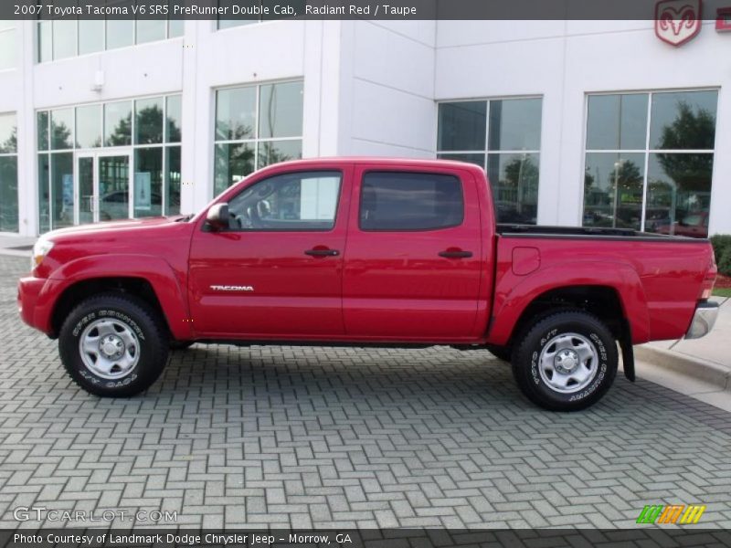 Radiant Red / Taupe 2007 Toyota Tacoma V6 SR5 PreRunner Double Cab