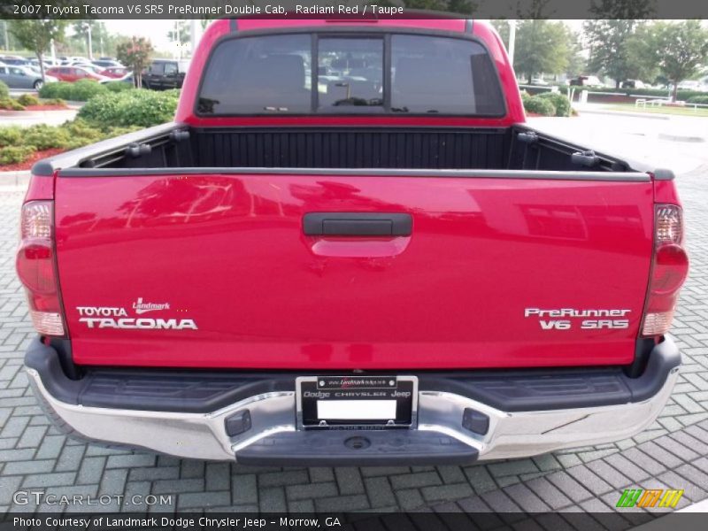 Radiant Red / Taupe 2007 Toyota Tacoma V6 SR5 PreRunner Double Cab