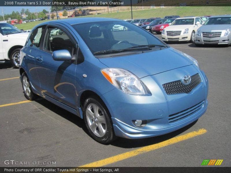 Bayou Blue Pearl / Dark Charcoal 2008 Toyota Yaris S 3 Door Liftback