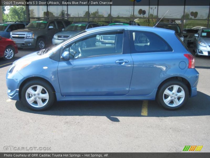 Bayou Blue Pearl / Dark Charcoal 2008 Toyota Yaris S 3 Door Liftback