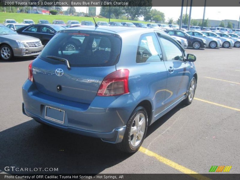 Bayou Blue Pearl / Dark Charcoal 2008 Toyota Yaris S 3 Door Liftback