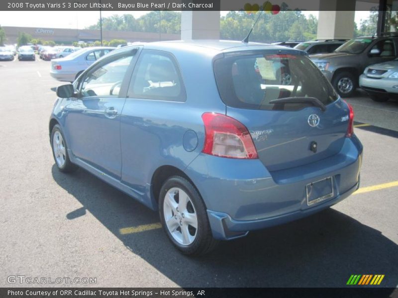 Bayou Blue Pearl / Dark Charcoal 2008 Toyota Yaris S 3 Door Liftback