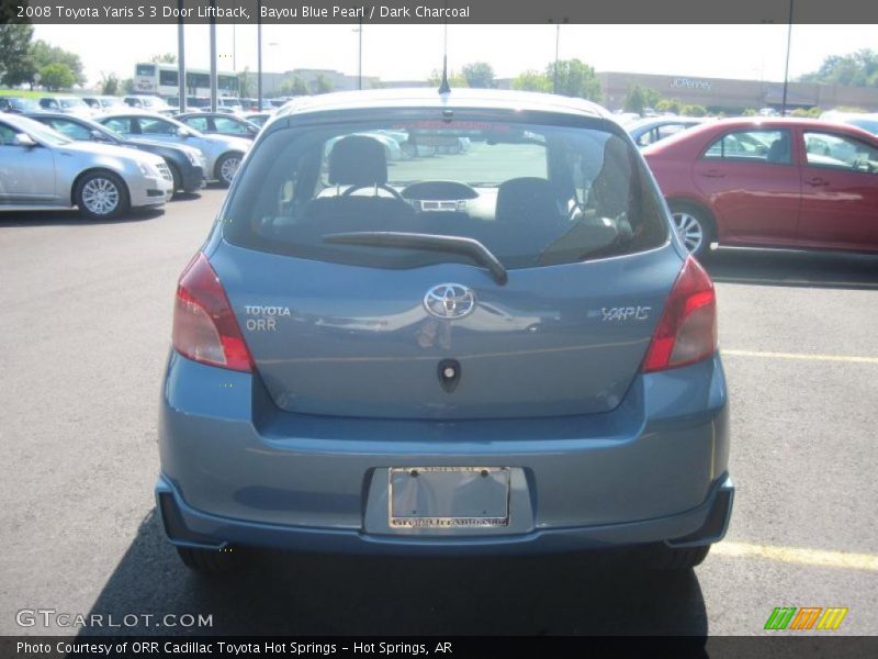Bayou Blue Pearl / Dark Charcoal 2008 Toyota Yaris S 3 Door Liftback