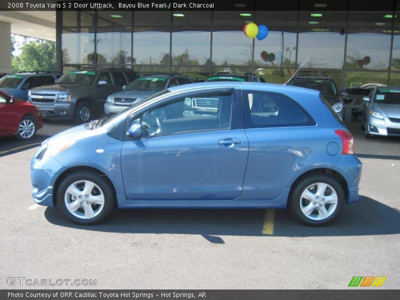 Bayou Blue Pearl / Dark Charcoal 2008 Toyota Yaris S 3 Door Liftback