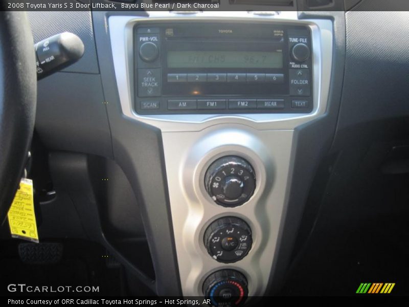 Bayou Blue Pearl / Dark Charcoal 2008 Toyota Yaris S 3 Door Liftback