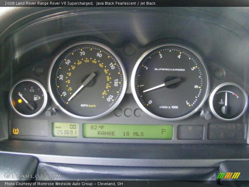 Java Black Pearlescent / Jet Black 2008 Land Rover Range Rover V8 Supercharged