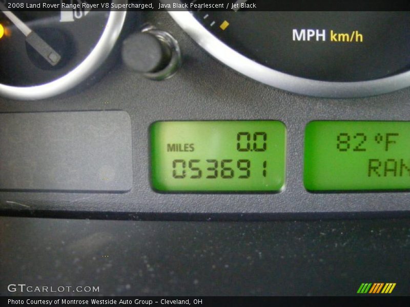 Java Black Pearlescent / Jet Black 2008 Land Rover Range Rover V8 Supercharged