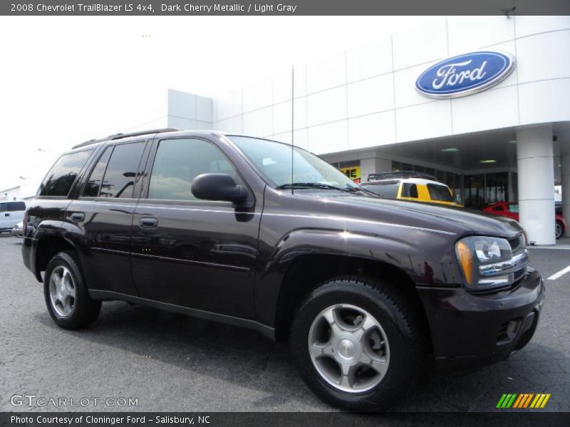 Dark Cherry Metallic / Light Gray 2008 Chevrolet TrailBlazer LS 4x4