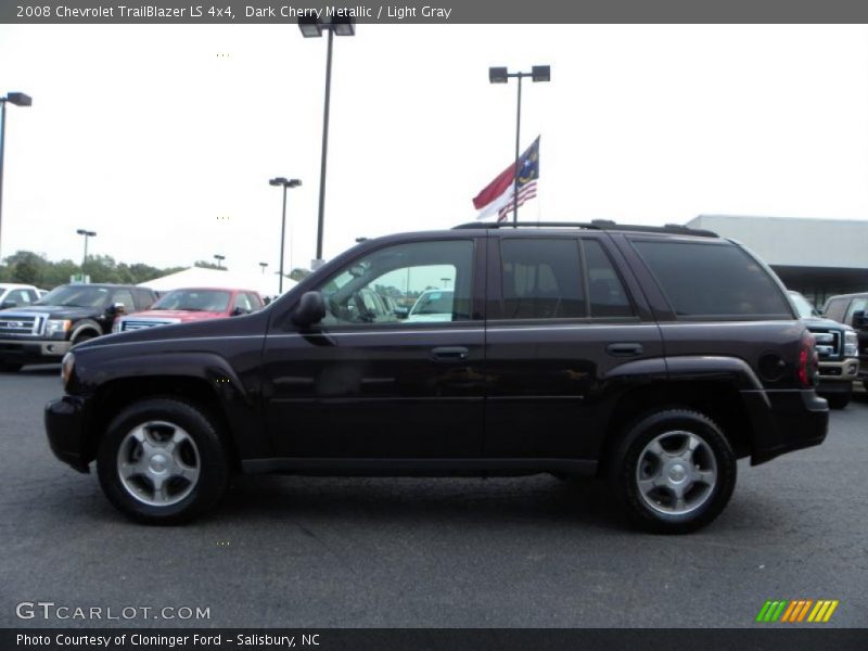 Dark Cherry Metallic / Light Gray 2008 Chevrolet TrailBlazer LS 4x4